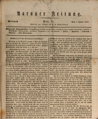 Aarauer Zeitung Mittwoch 4. Juni 1817