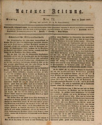 Aarauer Zeitung Montag 16. Juni 1817