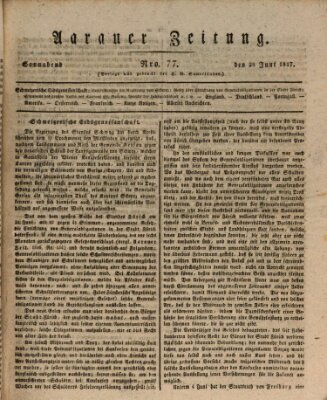 Aarauer Zeitung Samstag 28. Juni 1817