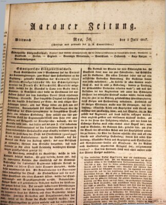 Aarauer Zeitung Mittwoch 2. Juli 1817