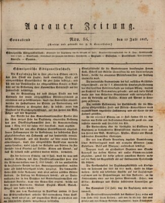 Aarauer Zeitung Samstag 19. Juli 1817