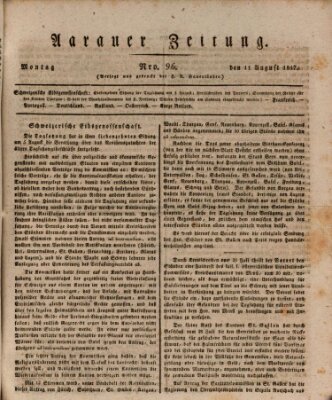 Aarauer Zeitung Montag 11. August 1817