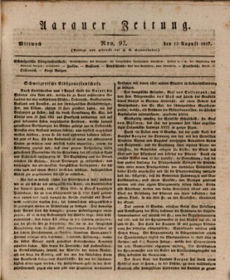 Aarauer Zeitung Mittwoch 13. August 1817