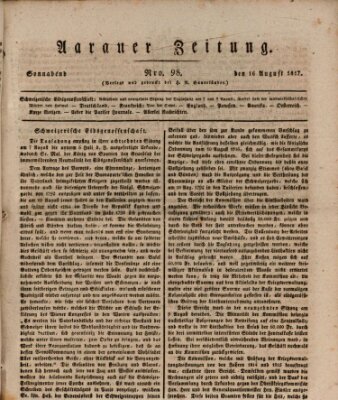 Aarauer Zeitung Samstag 16. August 1817