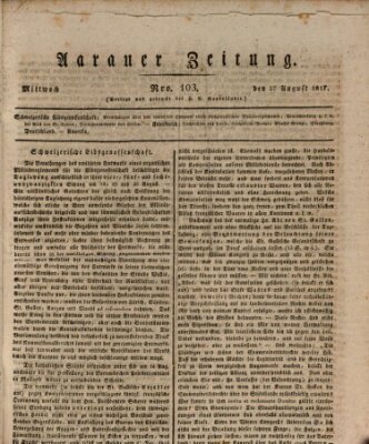 Aarauer Zeitung Mittwoch 27. August 1817
