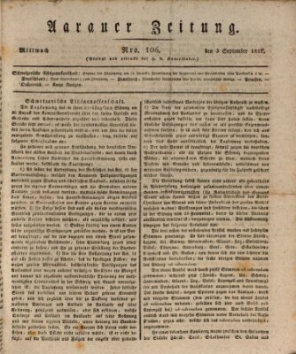 Aarauer Zeitung Mittwoch 3. September 1817