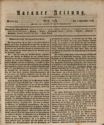 Aarauer Zeitung Montag 8. September 1817