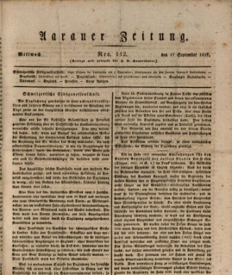 Aarauer Zeitung Mittwoch 17. September 1817