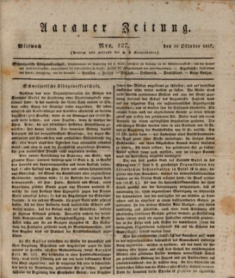 Aarauer Zeitung Mittwoch 22. Oktober 1817