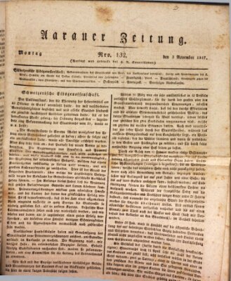 Aarauer Zeitung Montag 3. November 1817