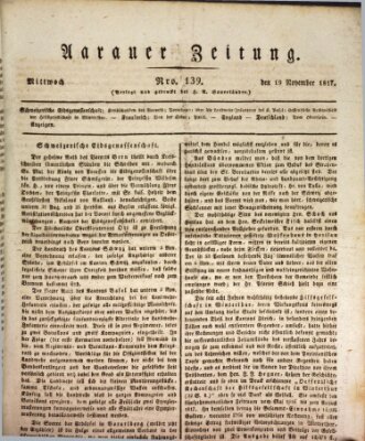 Aarauer Zeitung Mittwoch 19. November 1817