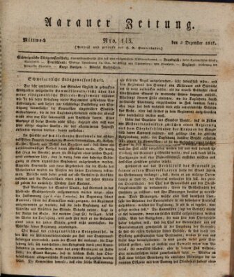 Aarauer Zeitung Mittwoch 3. Dezember 1817