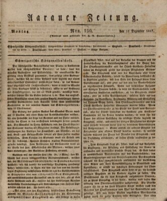 Aarauer Zeitung Montag 15. Dezember 1817