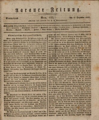 Aarauer Zeitung Samstag 27. Dezember 1817