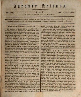 Aarauer Zeitung Montag 5. Januar 1818