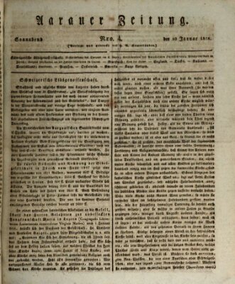 Aarauer Zeitung Samstag 10. Januar 1818