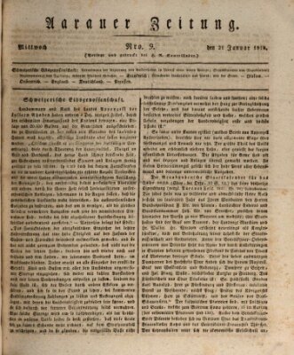 Aarauer Zeitung Mittwoch 21. Januar 1818