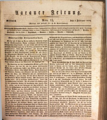 Aarauer Zeitung Mittwoch 4. Februar 1818