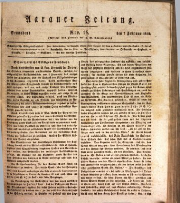 Aarauer Zeitung Samstag 7. Februar 1818