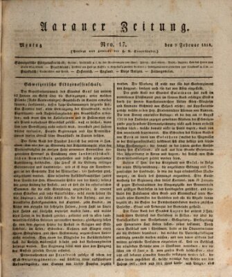 Aarauer Zeitung Montag 9. Februar 1818