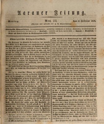 Aarauer Zeitung Montag 23. Februar 1818