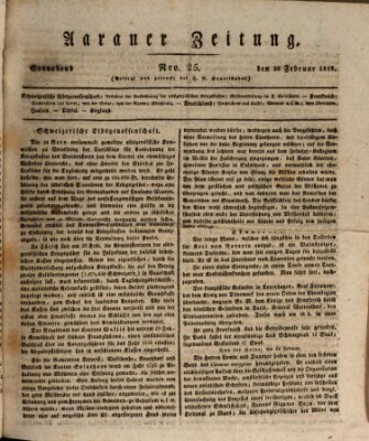 Aarauer Zeitung Samstag 28. Februar 1818