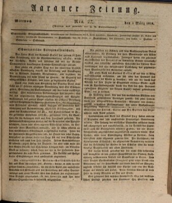 Aarauer Zeitung Mittwoch 4. März 1818