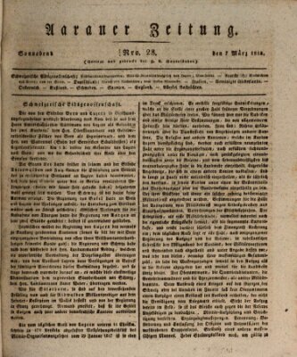 Aarauer Zeitung Samstag 7. März 1818