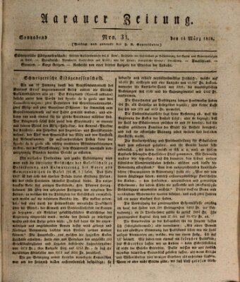 Aarauer Zeitung Samstag 14. März 1818