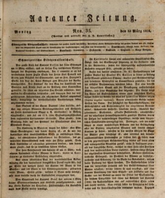 Aarauer Zeitung Montag 23. März 1818