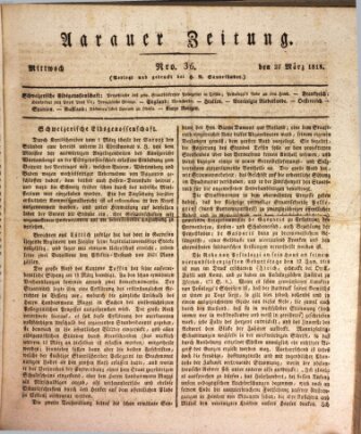 Aarauer Zeitung Mittwoch 25. März 1818