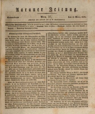 Aarauer Zeitung Samstag 28. März 1818