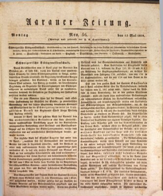 Aarauer Zeitung Mittwoch 13. Mai 1818