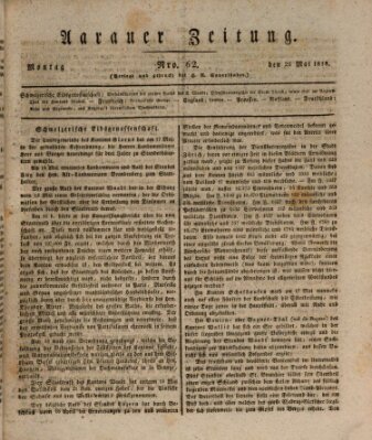 Aarauer Zeitung Montag 25. Mai 1818