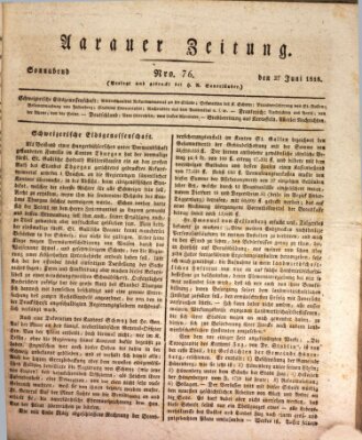 Aarauer Zeitung Samstag 27. Juni 1818