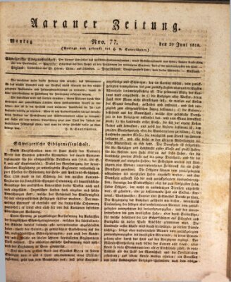 Aarauer Zeitung Montag 29. Juni 1818