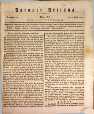 Aarauer Zeitung Samstag 4. Juli 1818