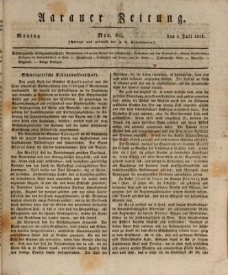 Aarauer Zeitung Montag 6. Juli 1818