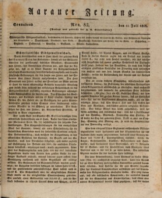 Aarauer Zeitung Samstag 11. Juli 1818