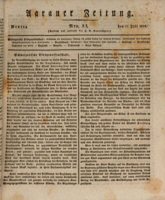 Aarauer Zeitung Montag 13. Juli 1818