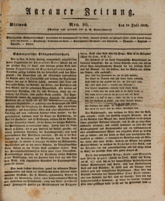 Aarauer Zeitung Mittwoch 29. Juli 1818