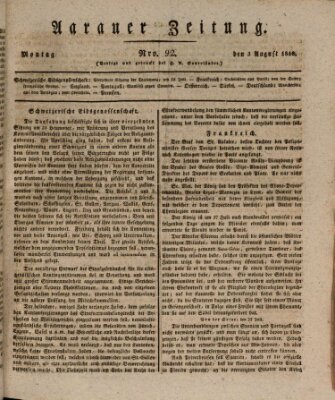 Aarauer Zeitung Montag 3. August 1818