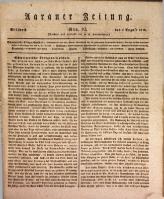 Aarauer Zeitung Mittwoch 5. August 1818