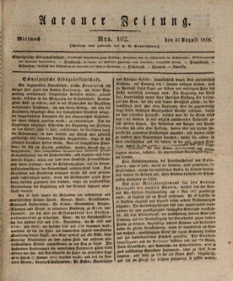 Aarauer Zeitung Mittwoch 26. August 1818