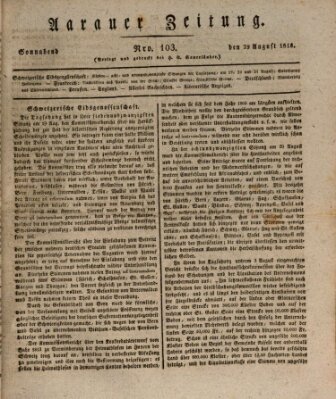 Aarauer Zeitung Samstag 29. August 1818