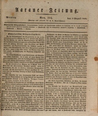 Aarauer Zeitung Montag 31. August 1818