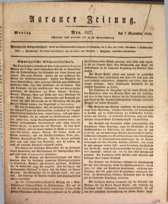 Aarauer Zeitung Montag 7. September 1818