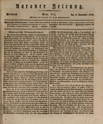 Aarauer Zeitung Mittwoch 16. September 1818