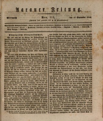 Aarauer Zeitung Mittwoch 23. September 1818