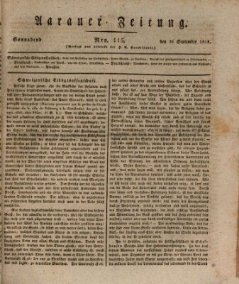 Aarauer Zeitung Samstag 26. September 1818